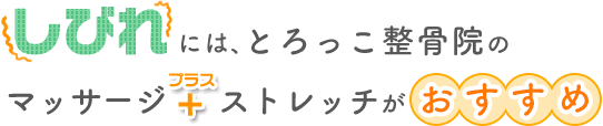 しびれには、とろっこ整骨院のマッサージ+ストレッチがおすすめ